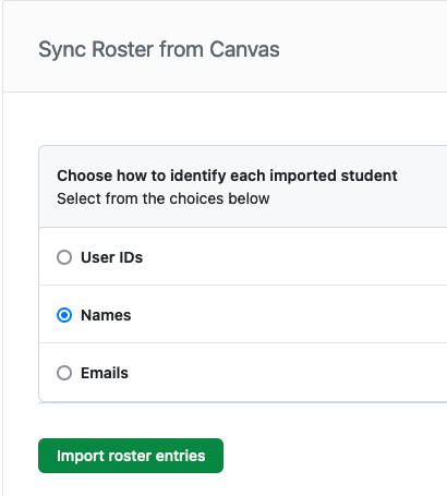 Sync Roster from Canvas