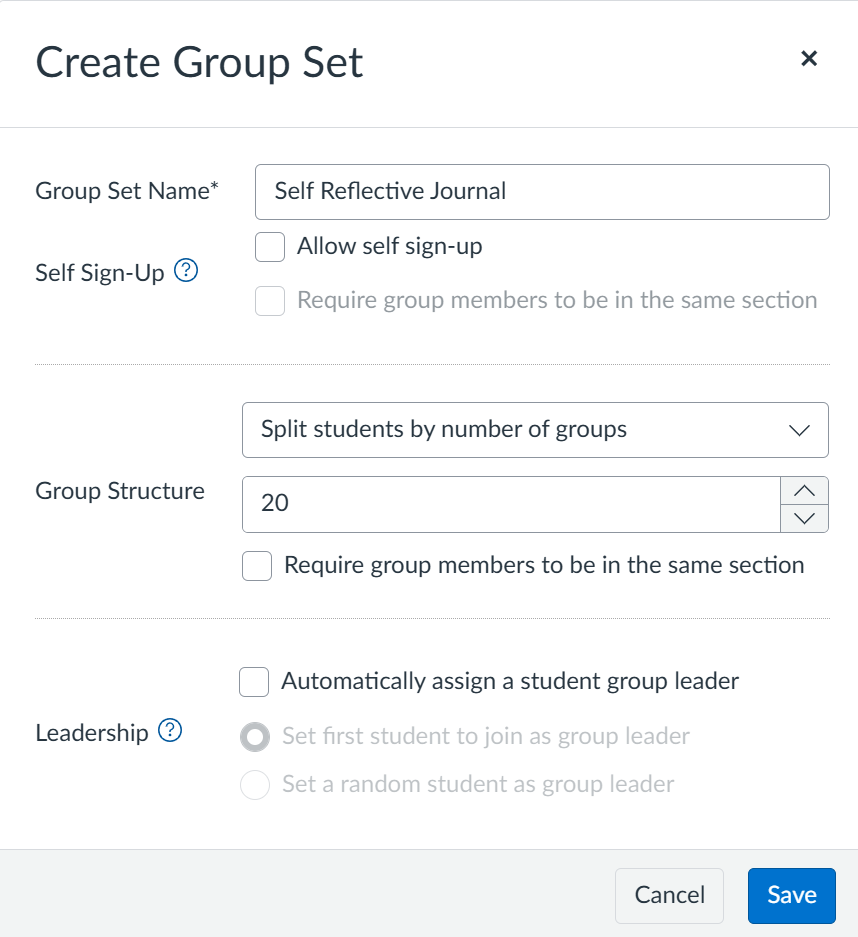 Create Group Set