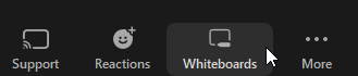 whiteboard button in zoom app